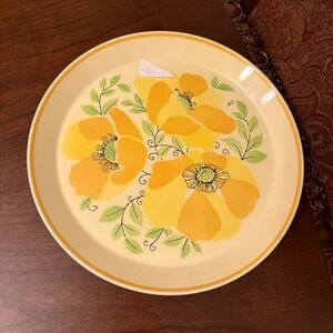 Mikasa Colormates Hilo C4302 10 7/8” Dinner Plate Stoneware Yellow Floral - #6